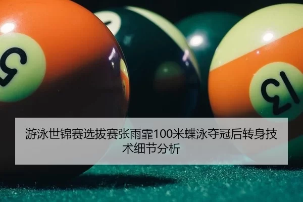 游泳世锦赛选拔赛张雨霏100米蝶泳夺冠后转身技术细节分析